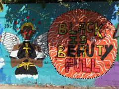 13B The angel healing the world, Black Is Beauty Full murals Paint Jamaica Barry St street art in Kingston Jamaica